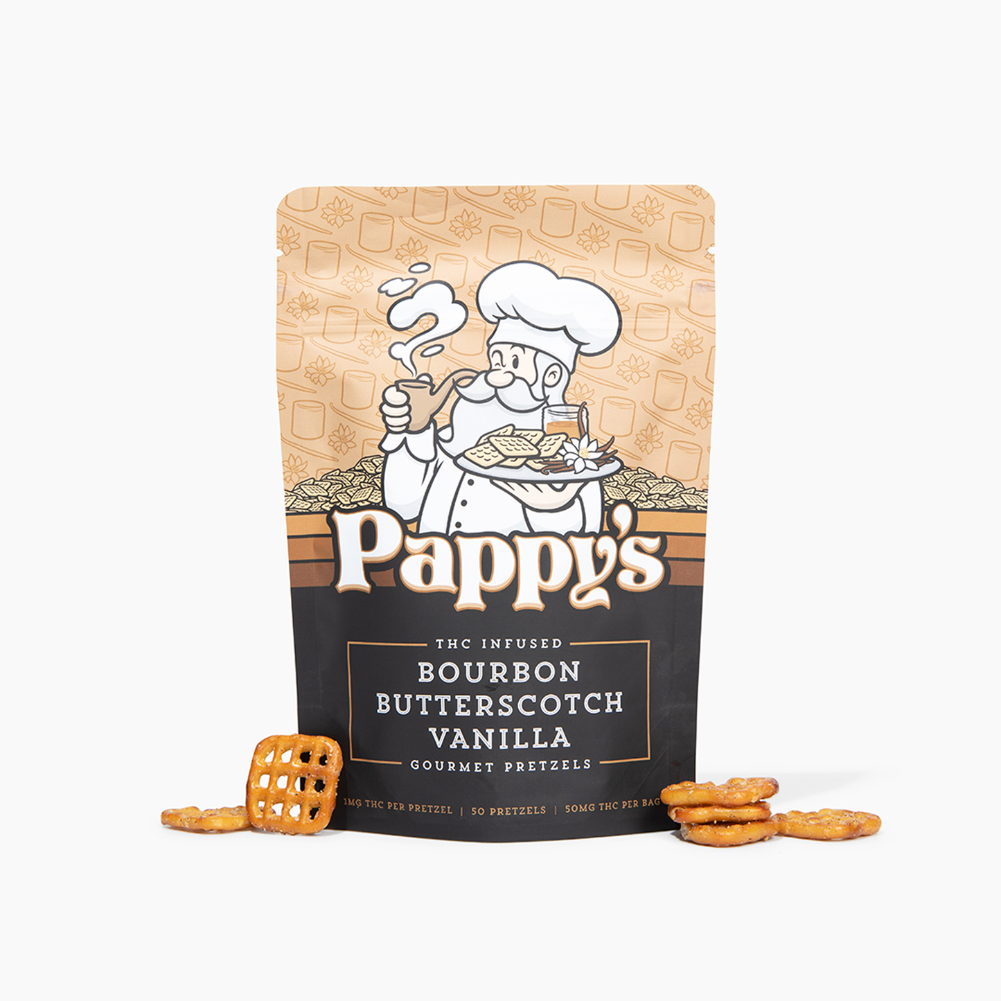 Bourbon Butterscotch Vanilla Pretzels 50mg THC