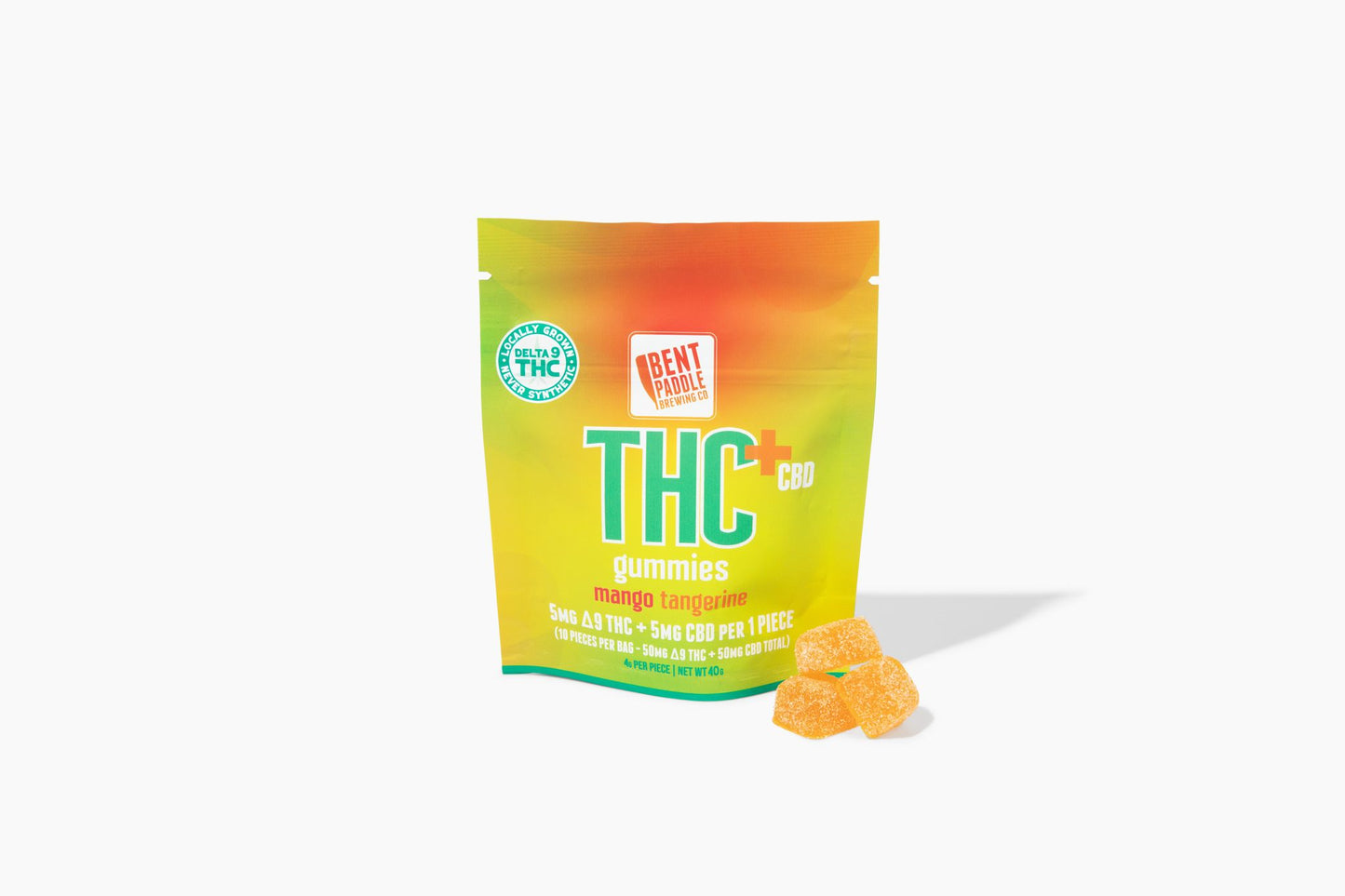 Mango Tangerine Gummies 50mg THC + 50mg CBD