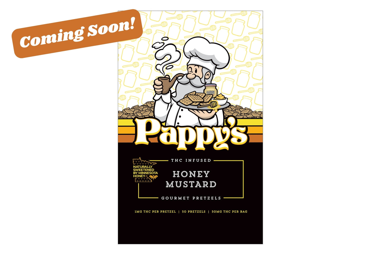 Pappy's Honey Mustard Pretzels 50mg THC