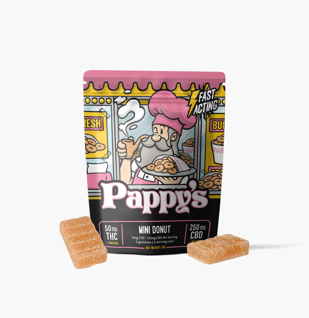 Mini Donut Gummies 50mg THC + 250mg CBD