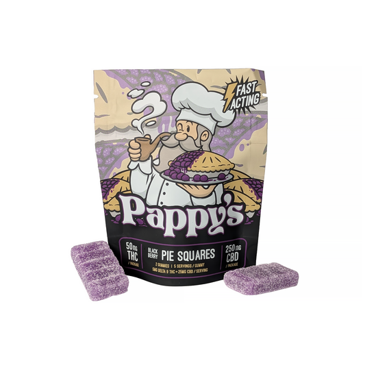 Blackberry Pie Squares Gummies 50mg THC + 250mg CBD