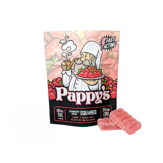 Strawberry Dream Squares Gummies 50mg THC + 250mg CBN
