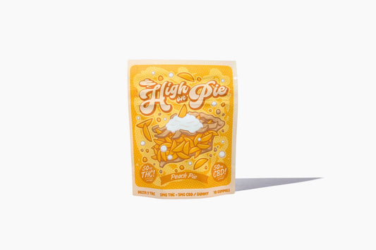 High on Pie Peach Pie Gummies 50mg THC + 50mg CBD