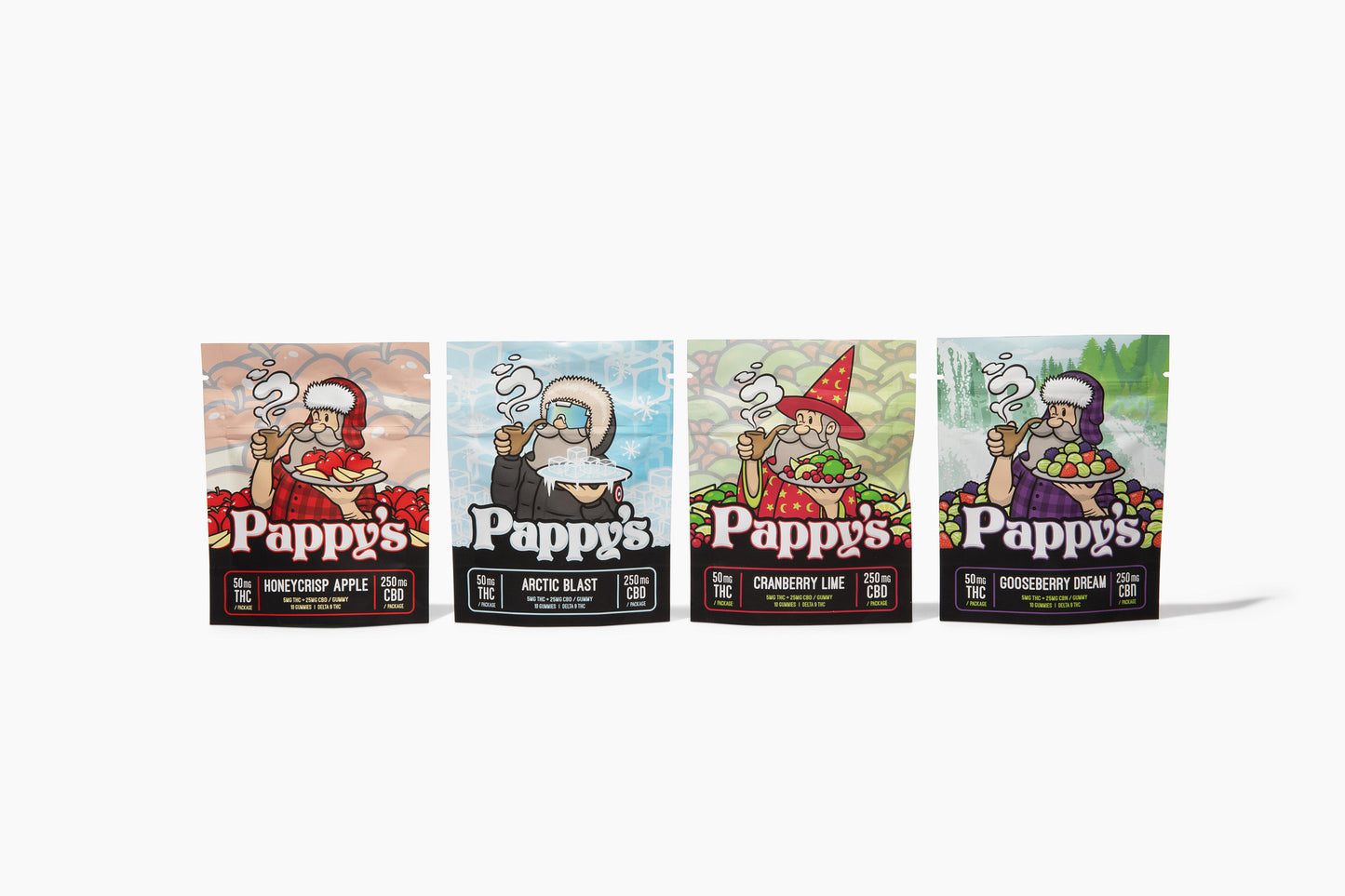 Pappy's Cranberry Lime Gummies 50mg THC + 250mg CBD
